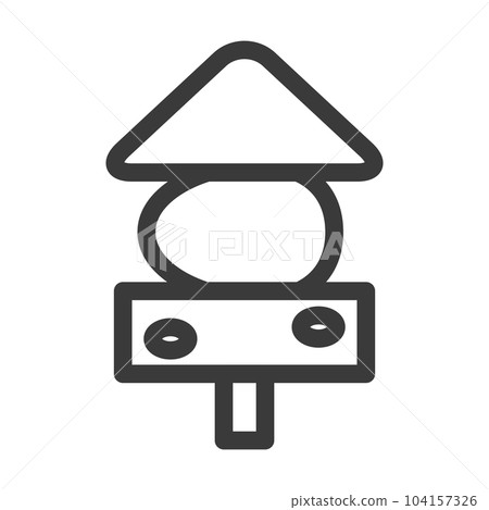 Mini-mini line drawing food illustration Oden 104157326
