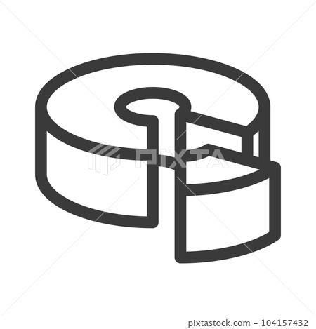 Mini-mini line drawing food illustration Baumkuchen 104157432