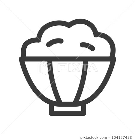 Mini-mini line drawing food and drink illustration rice 104157458