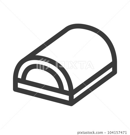 Mini-mini line drawing food illustration Kamaboko Mini-mini line drawing food illustration Kamaboko 104157471