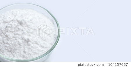 Baking soda on white background. Baking soda on white background. 104157667