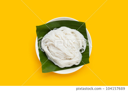Thai rice noodles. Asian cuisine 104157689