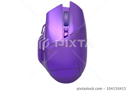 Wireless gaming computer mouse in trendy style glassmorphism or frosted glass 104158415