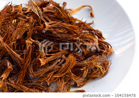 Dried red cotton tree flower Dried red cotton tree flower 104158478