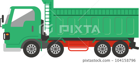 Image illustration of a large green dump truck Image illustration of a large green dump truck 104158796