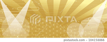 Japanese traditional pattern and spotlight background material 104158866