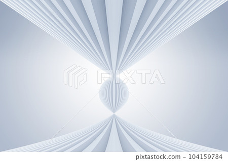 The white building lines extend and converge into a sphere, 3D rendering. 104159784