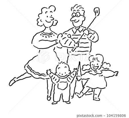 享受高爾夫的家庭 104159806