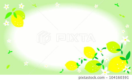 可愛清爽的檸檬背景插畫 104160391
