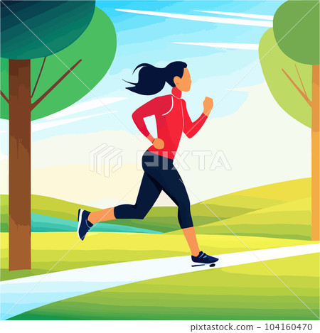 Sport Activity Jogging And Healthy Lifestyle Exercise Happy Female