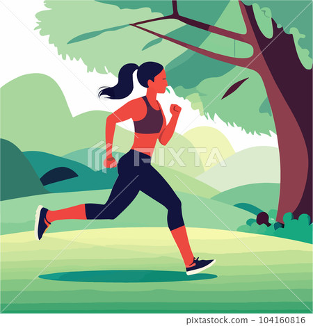 Sport Activity Jogging And Healthy Lifestyle Exercise Happy Female