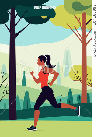 Young woman jogging. Active healthy lifestyle concept, running, city Young woman jogging. Active healthy lifestyle concept, running, city 104160988