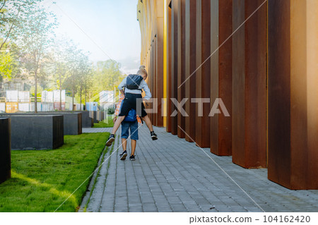 children go to school. Begining of academic year children go to school. Begining of academic year 104162420