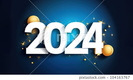 Happy new year 2024 background. Holiday greeting card design. For wallpaper Happy new year 2024 background. Holiday greeting card design. For wallpaper 104163767