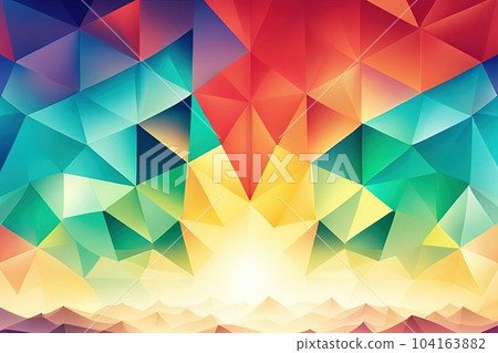 Abstract Geometric backgrounds full Color polygon background illustration. 104163882
