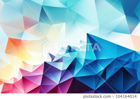 Abstract Geometric backgrounds full Color polygon background illustration. 104164014