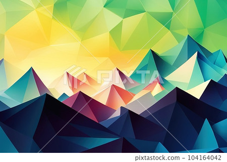 Abstract Geometric backgrounds full Color polygon background illustration. Abstract Geometric backgrounds full Color polygon background illustration. 104164042