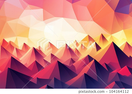 Abstract polygonal background of different color figures. Template for a text. 104164112