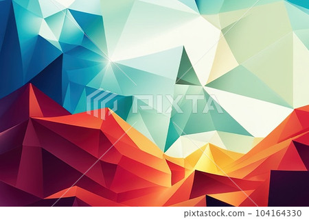 Abstract Geometric backgrounds full Color polygon background illustration. 104164330
