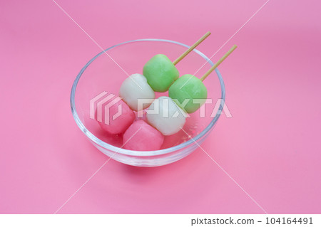 Japanese dessert, Dango on stick 104164491