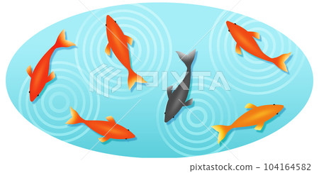 Goldfish illustration material Goldfish illustration material 104164582