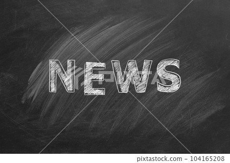 News written on blackboard News written on blackboard 104165208