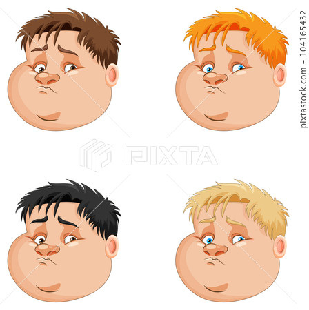 Face of fat boy cartoon 104165432