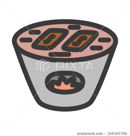 Mini-mini color illustration of food and drink Yakiniku Mini-mini color illustration of food and drink Yakiniku 104165700