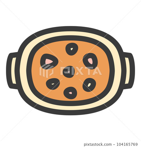 迷你迷你彩色食物和飲料插畫焗烤 104165769