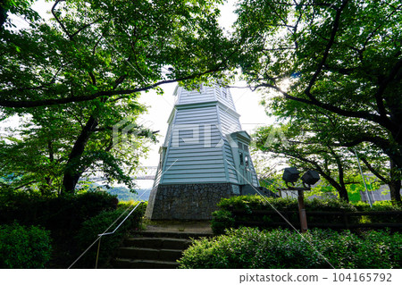 從台場眺望堺海峽的境港燈塔（鳥取縣境港市） 104165792