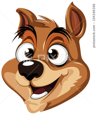 Brown Dog Face In Cartoon Style Brown Dog Face In Cartoon Style 104166166