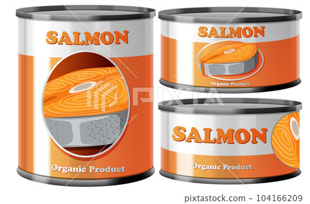 Salmon Fish in Tin Can Collection 104166209