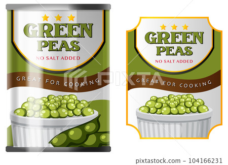 Organic Pea Food Cans Collection 104166231