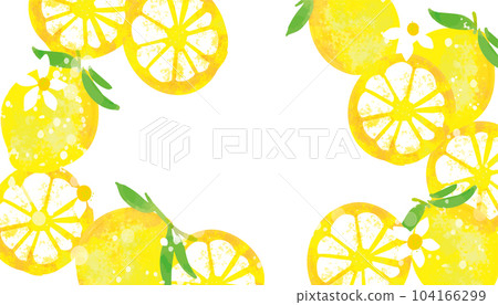 Refreshing lemon cute illustration background Refreshing lemon cute illustration background 104166299