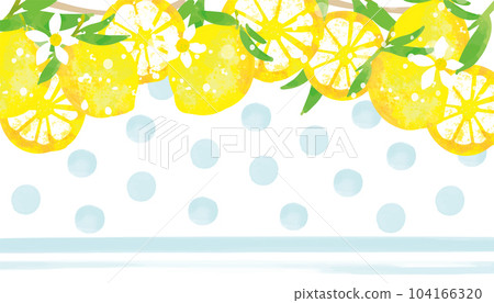 Refreshing lemon cute illustration background Refreshing lemon cute illustration background 104166320