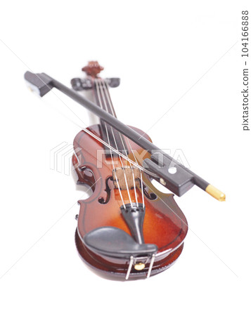 Violin with bow isolated on white background Violin with bow isolated on white background 104166888