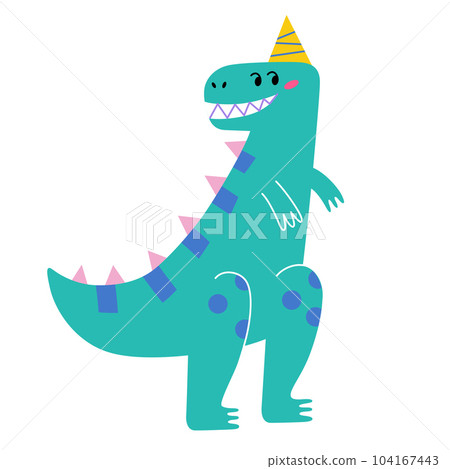 t-rex logo icon, smile tyrannosaurus, Vector illustration of cute