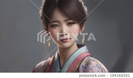 穿著和服的美女 穿著和服的美女 104168581