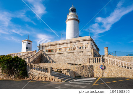 Lighthouse at Cape Formentor in the Coast of North Mallorca, Spain 104168895