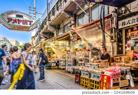 Urban landscape of Ueno, Tokyo Ameya Yokocho 104169609