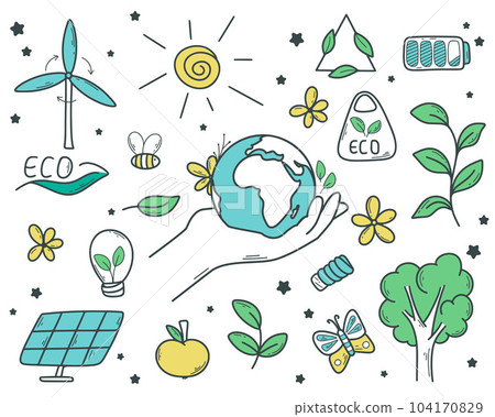 Ecology and environmental protection set 104170829