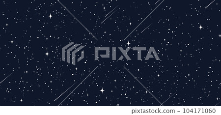 Starry space seamless pattern with sky stars in... - Stock Illustration ...
