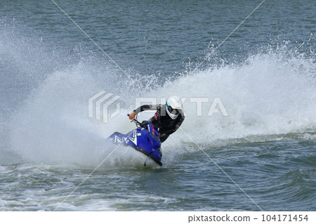 Jet ski that makes a splash and turns marine sports Jet ski that makes a splash and turns marine sports 104171454