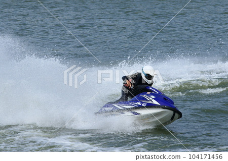Jet ski that makes a splash and turns marine sports Jet ski that makes a splash and turns marine sports 104171456