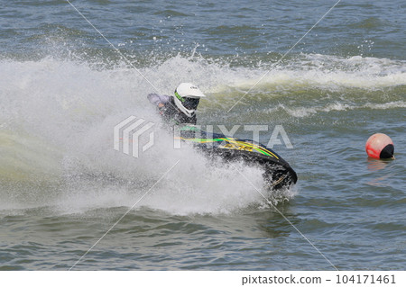 Jet ski that makes a splash and turns marine sports 104171461