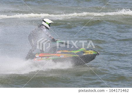 Jet ski that makes a splash and turns marine sports 104171462