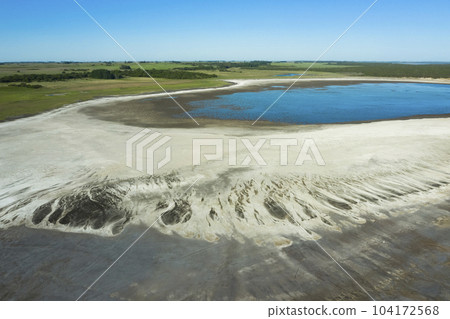 Historical remains of old salt exploitation, Salinas Grande, La Pampa, Argentina. Historical remains of old salt exploitation, Salinas Grande, La Pampa, Argentina. 104172568