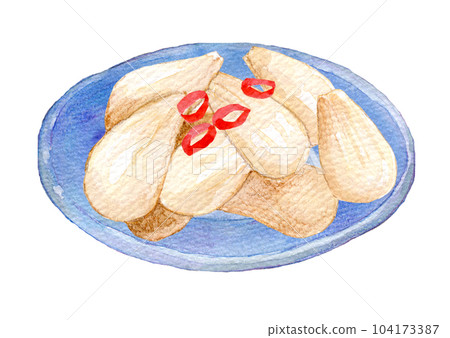 水彩插圖、手繪插圖、rakkyo 104173387