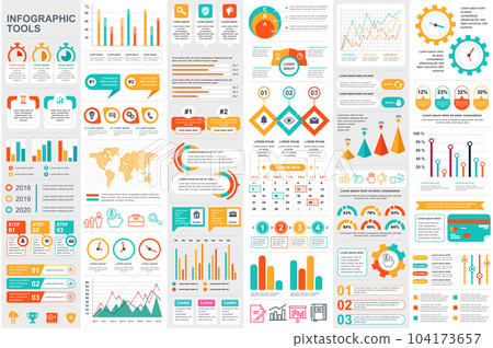 Bundle infographic elements data visualization vector design template. Can be used for steps, business processes, workflow, diagram, flowchart concept, timeline, marketing icons, info graphics. Bundle infographic elements data visualization vector design template. Can be used for steps, business processes, workflow, diagram, flowchart concept, timeline, marketing icons, info graphics. 104173657