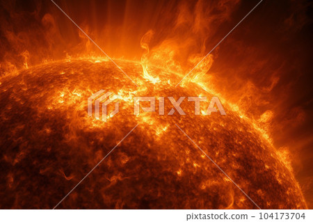 太陽圖像：AI 生成的圖像 104173704